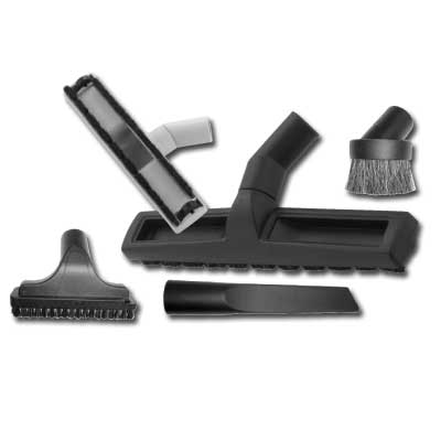 Attachment kit - 5 piece natural bristle - black