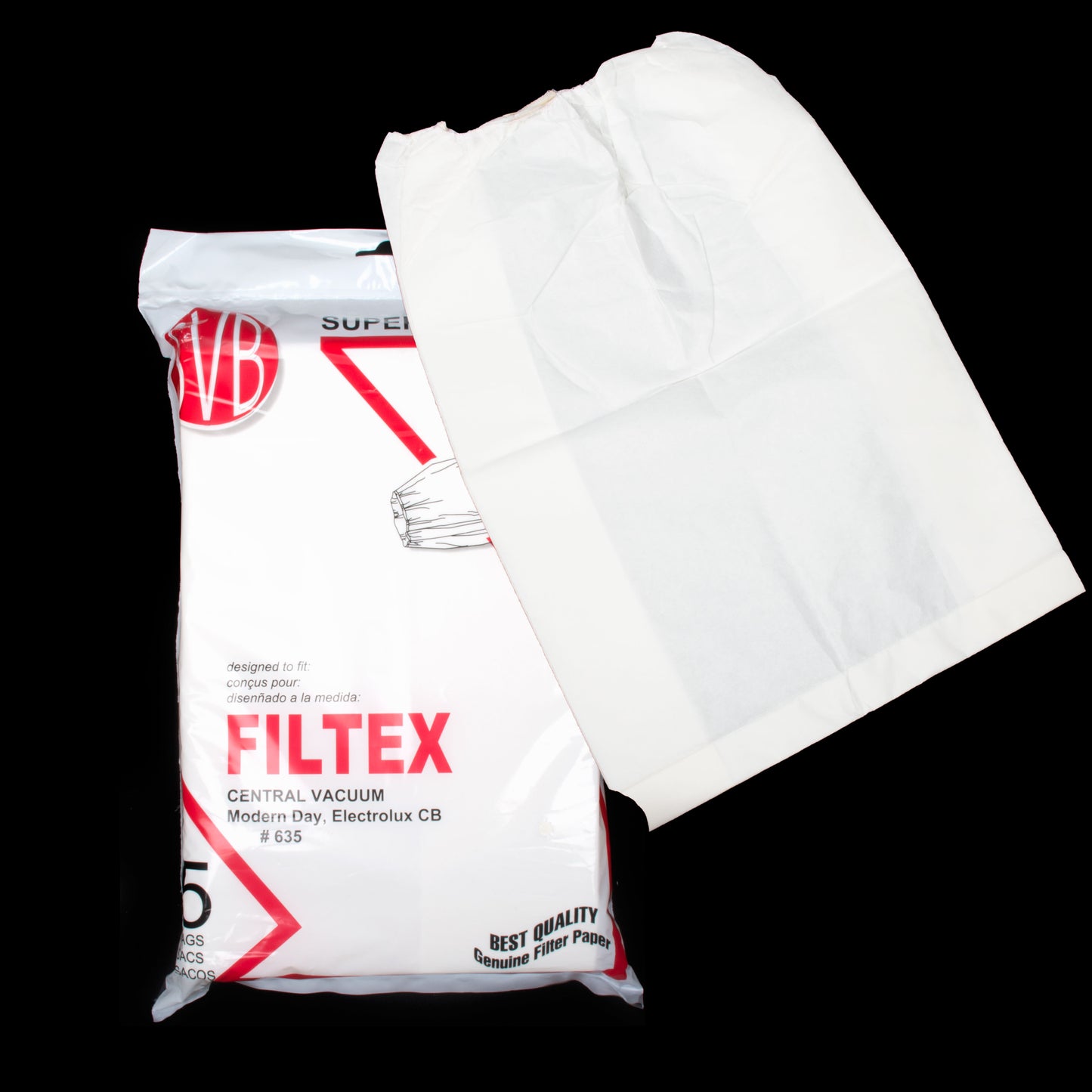 Bag - Paper - Central vacuum - Filtex 64 Quart / Ghibli AS58 / Electrolux CB / Modern Day / Husky 2301