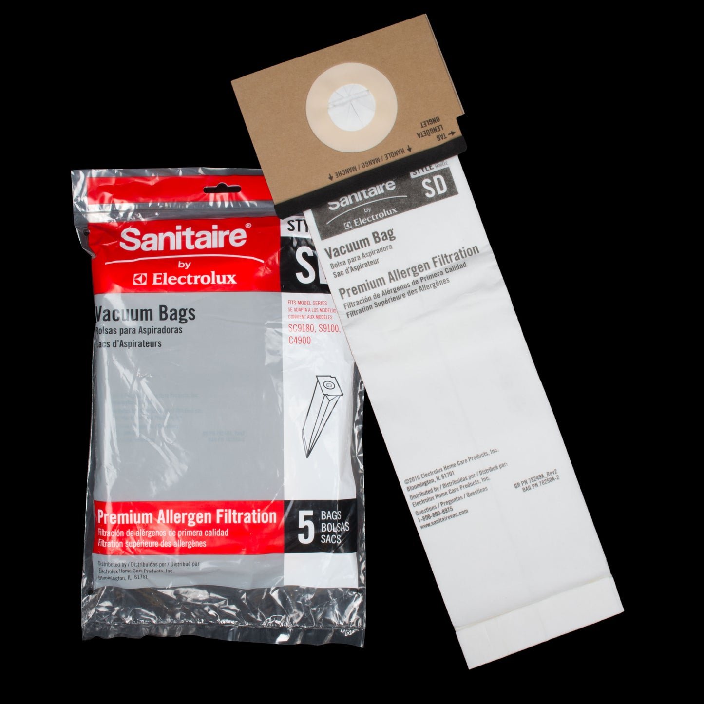 Bag - Paper - Sanitaire upright / Electrolux EP9110 - style SD - (5)