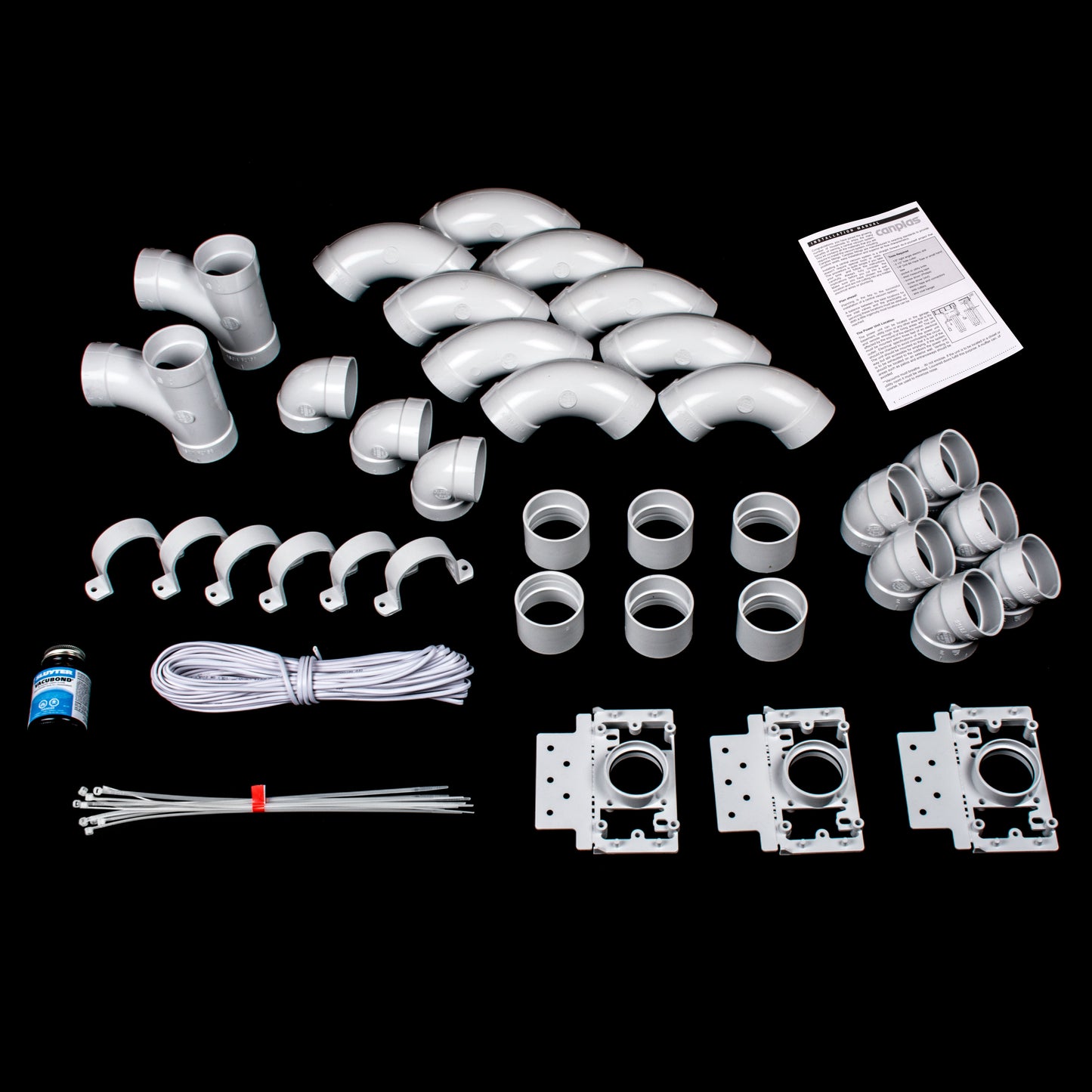 Fitting - Built-in - Three inlet kit, no valves or pipe