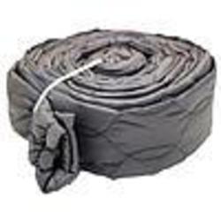 Padded hose cover with zipper for central vacuum hose - dark grey