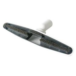 Floor tool with off set natural bristle - 12" - grey