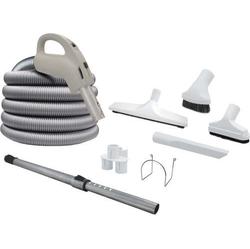 Central vacuum complete kit - low voltage hose, accessories