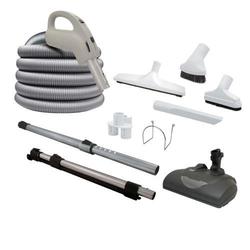 Central vacuum complete kit - electric hose, Wessel Werk powerhead, accessories