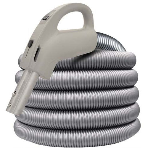 Central vacuum electric hose 1 3/8" X 30' with 3 way switch, direct connect