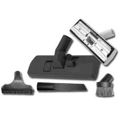 Attachment kit - 4 piece with 12" combo rug/floor tool - black