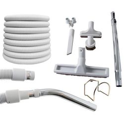 Central vacuum complete kit - Basic with non-electric hose & tools
