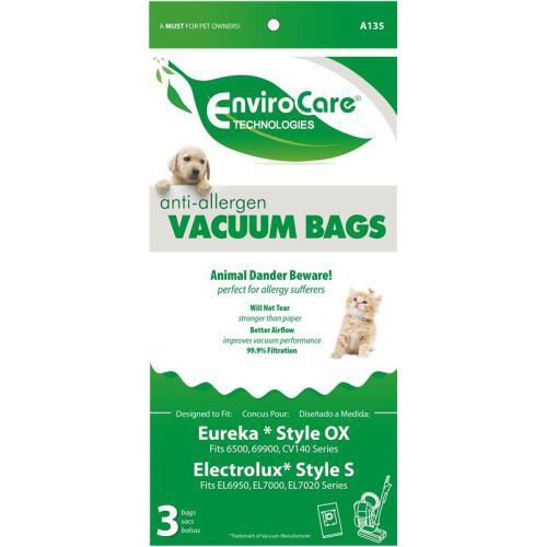 Bag - HEPA - Canister - Electrolux style S &  Eureka S / OX (3)