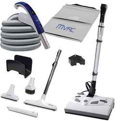 Central vacuum complete kit - electric hose with MVAC handle, Lindhaus 12" powerhead, accessories