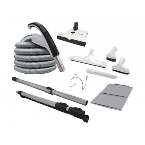 Central vacuum complete kit - electric hose with MVAC handle, Sebo 12" powerhead, accessories