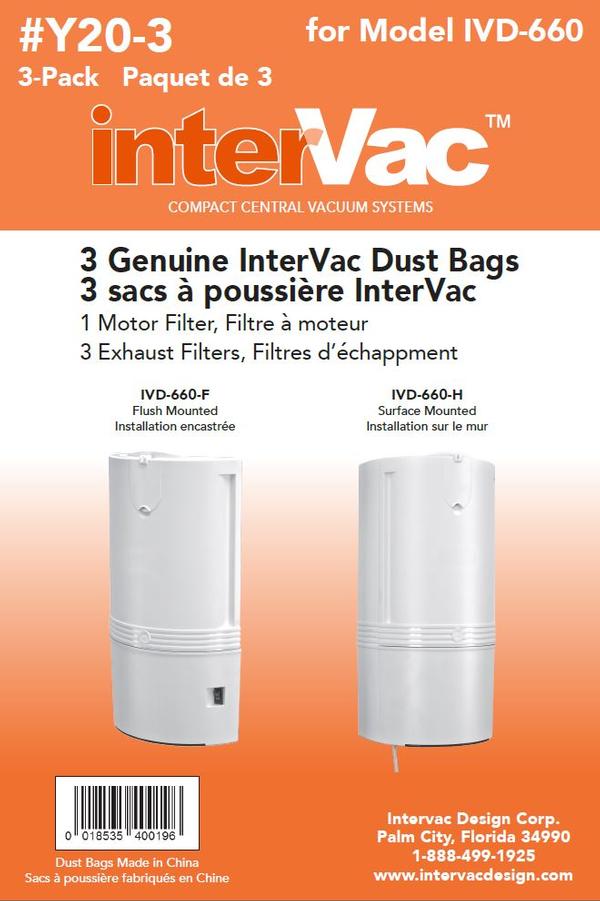 InterVac Y20-3 dust bags (3)